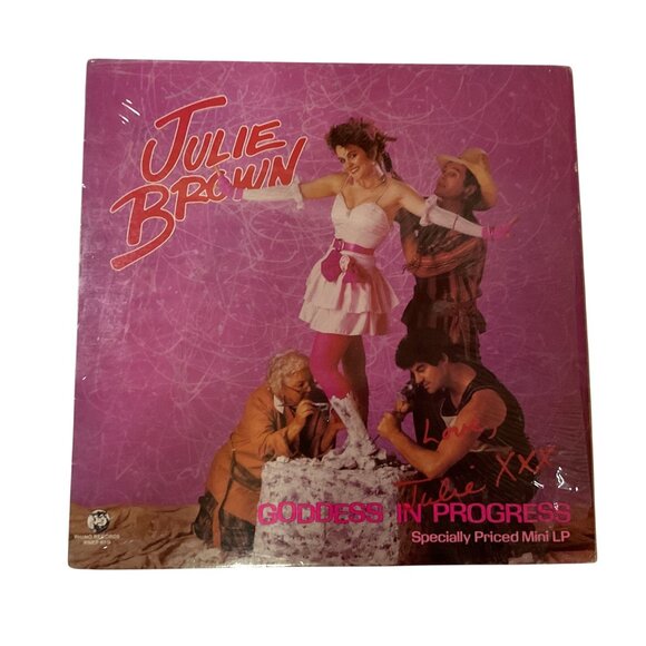 Julie Brown "Goddess In Progress" Vinyl LP - 1984 Rhino Records - Picture 1 of 6